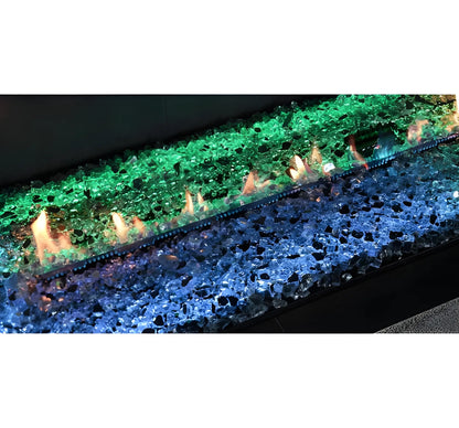 Grand Canyon Bedrock II Ventless Linear Built-In Natural Gas or Propane Glass Burner with Electronic Ignition