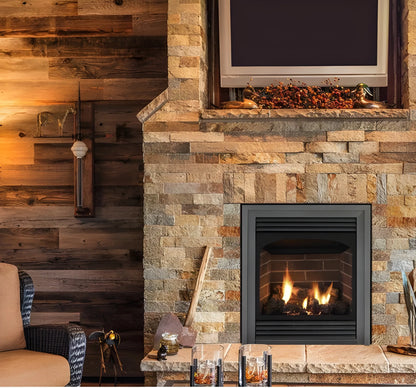 Empire White Mountain Hearth Vail 24" Vent Free Premium Gas Fireplace with Slope Glaze Burner and Millivolt Control
