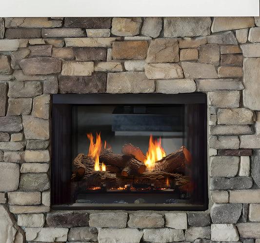 Empire Hearth Breckenridge 36" Louvered Front Vent Free Peninsula Premium Firebox