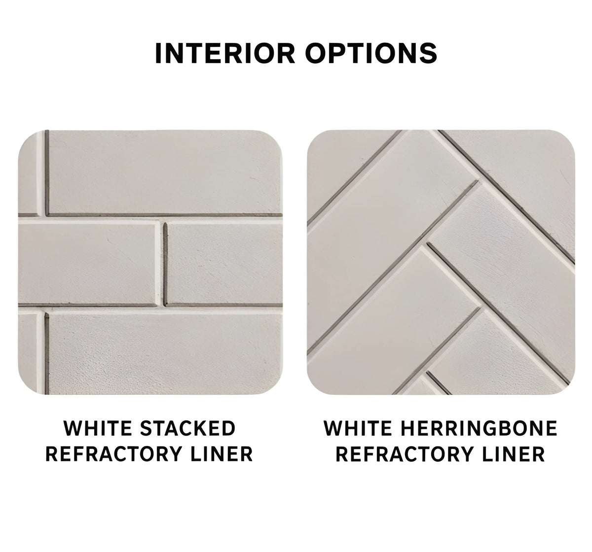 Superior VRE4242 42" Outdoor White Vent-Free Gas Fireplace with White Herringbone