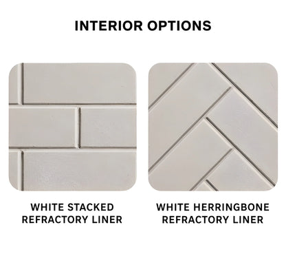 Superior VRE4242 42" Outdoor White Vent-Free Gas Fireplace with White Herringbone