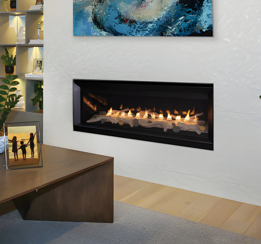 Superior VRL3055 55" Built-In Vent-Free Gas Fireplace with Linear, Lights & Electronic Ignition