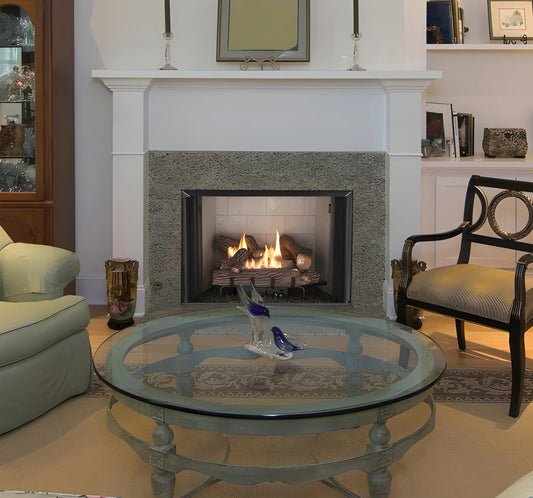 Superior VRT3536 36" Vent-Free Firebox with 28" Tall Opening and White Stacked Liner
