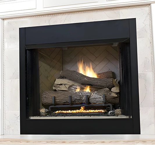 Superior VRT3542 42" Vent Free Circulating / Radiant Firebox with Grey Herringbone Refractory Panels