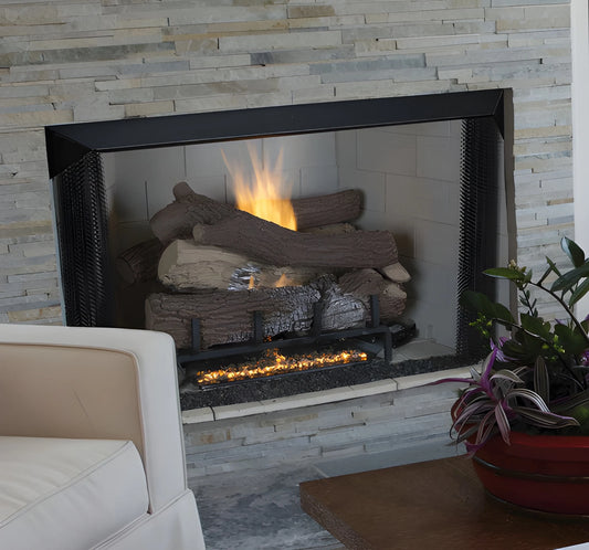 Superior VRT4550 50" Vent Free Radiant Firebox with Grey Herringbone Refractory Panels