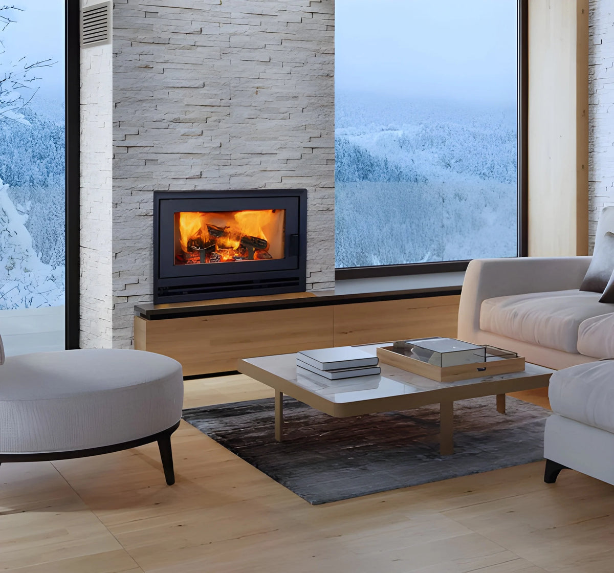 Superior WCT4920 49" Traditional Wood Burning Fireplace With White Smooth Refractory Panels