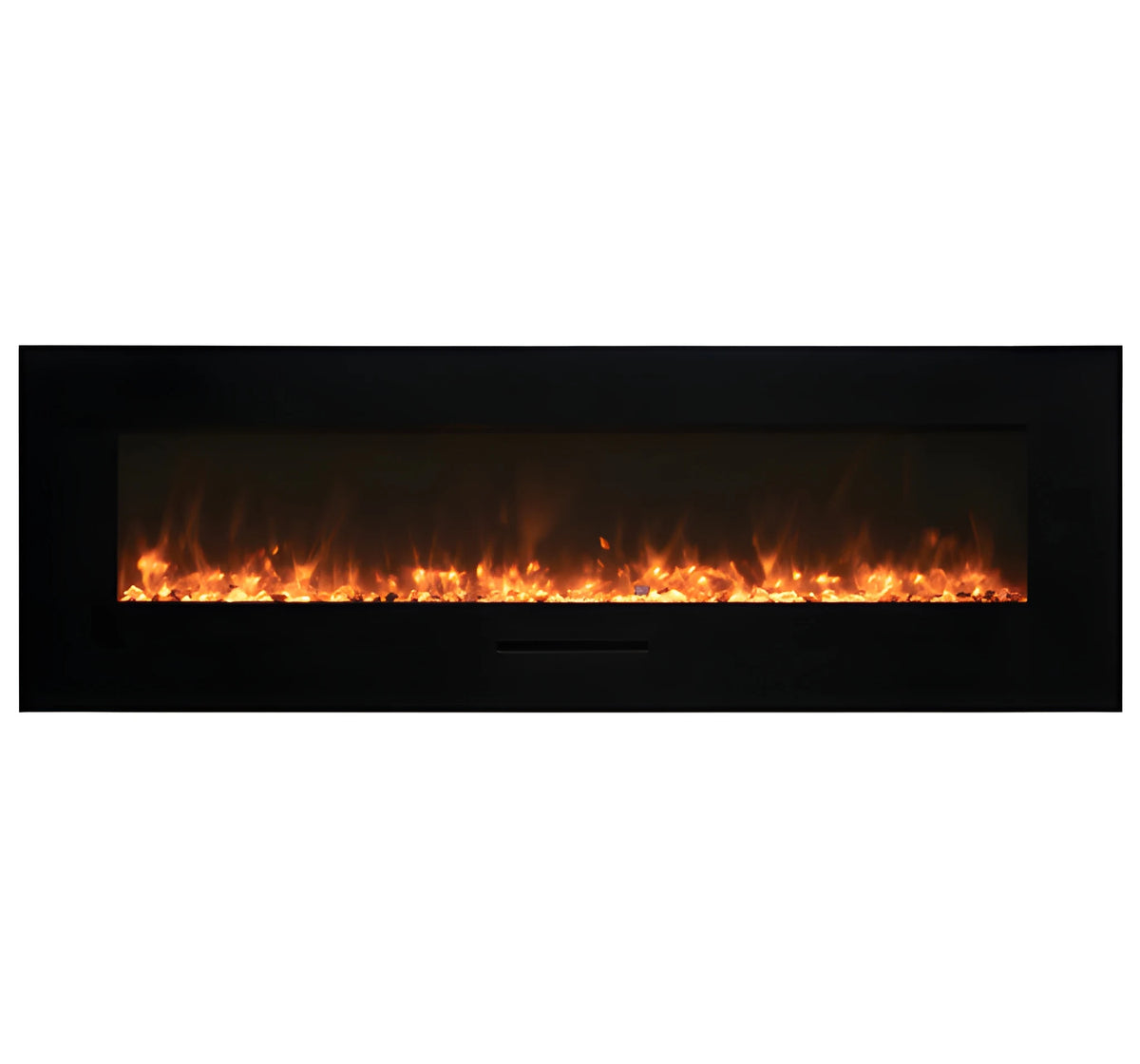 Amantii Panorama Glass Surround 88 Inch Wall Mount Electric Indoor/Outdoor Fireplace