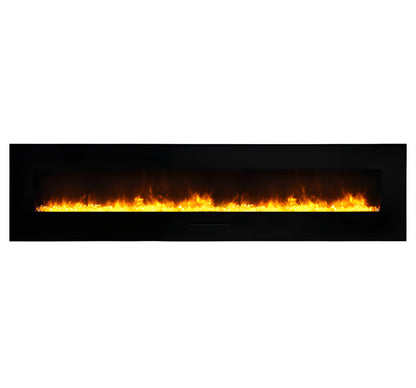 Amantii Panorama Glass Surround 88 Inch Wall Mount Electric Indoor/Outdoor Fireplace