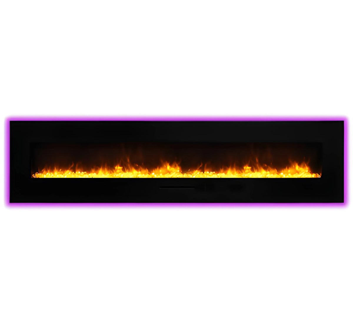 Amantii Panorama Glass Surround 88 Inch Wall Mount Electric Indoor/Outdoor Fireplace