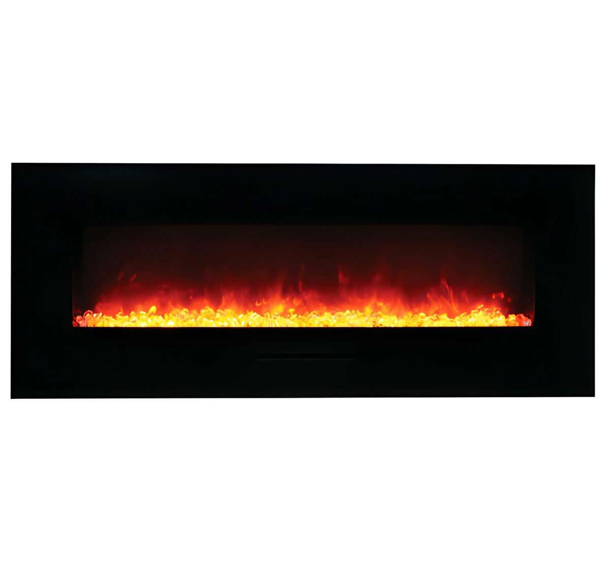 Amantii Panorama Glass Surround 88 Inch Wall Mount Electric Indoor/Outdoor Fireplace