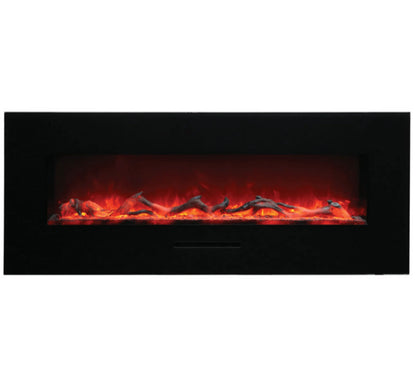 Amantii Panorama Glass Surround 88 Inch Wall Mount Electric Indoor/Outdoor Fireplace