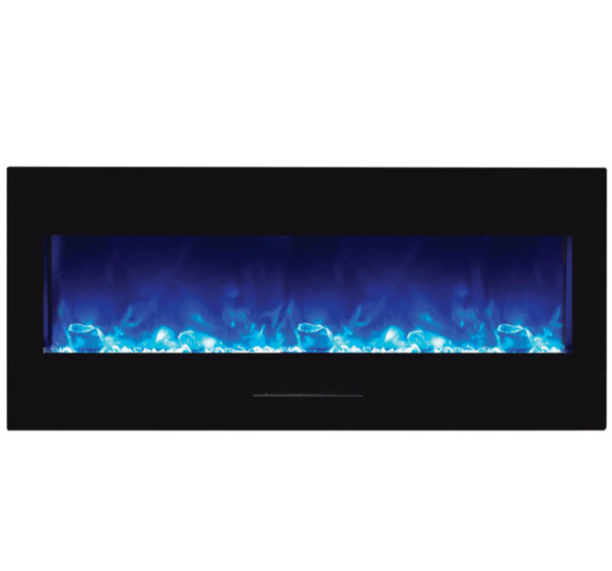 Amantii Panorama Glass Surround 88 Inch Wall Mount Electric Indoor/Outdoor Fireplace