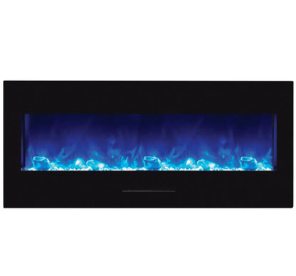 Amantii Panorama Glass Surround 88 Inch Wall Mount Electric Indoor/Outdoor Fireplace
