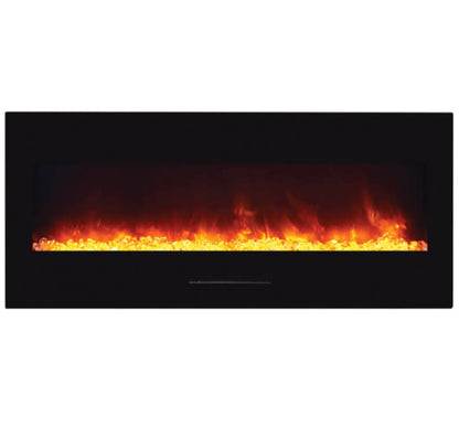 Amantii Panorama Glass Surround 88 Inch Wall Mount Electric Indoor/Outdoor Fireplace