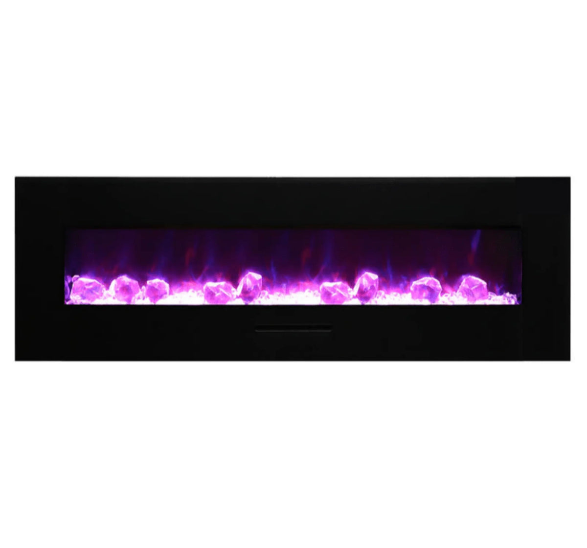 Amantii Panorama Glass Surround 88 Inch Wall Mount Electric Indoor/Outdoor Fireplace