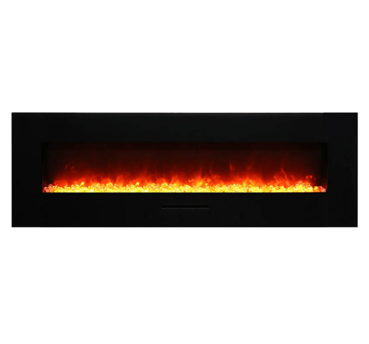 Amantii Panorama Glass Surround 88 Inch Wall Mount Electric Indoor/Outdoor Fireplace