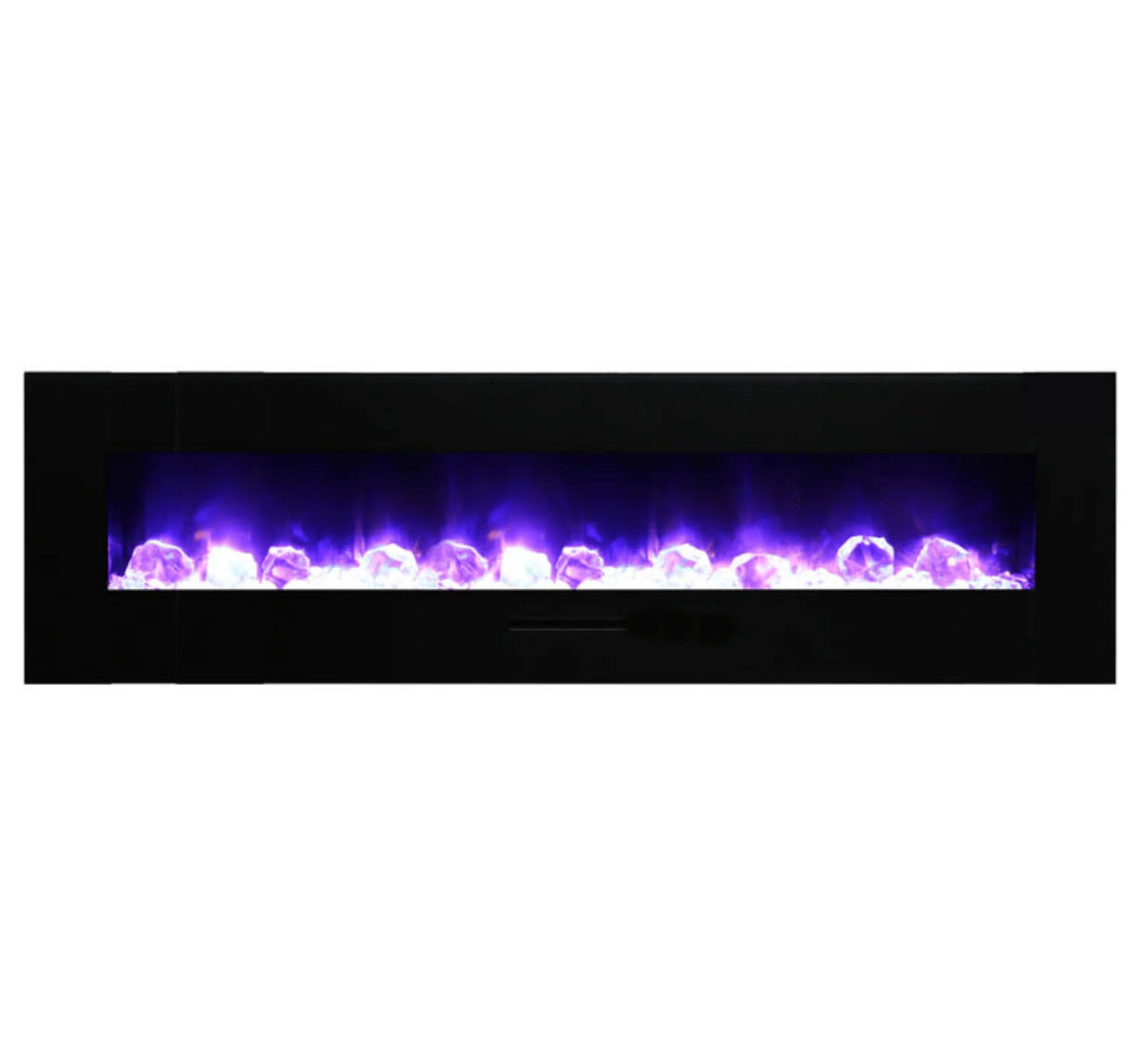 Amantii Panorama Glass Surround 88 Inch Wall Mount Electric Indoor/Outdoor Fireplace