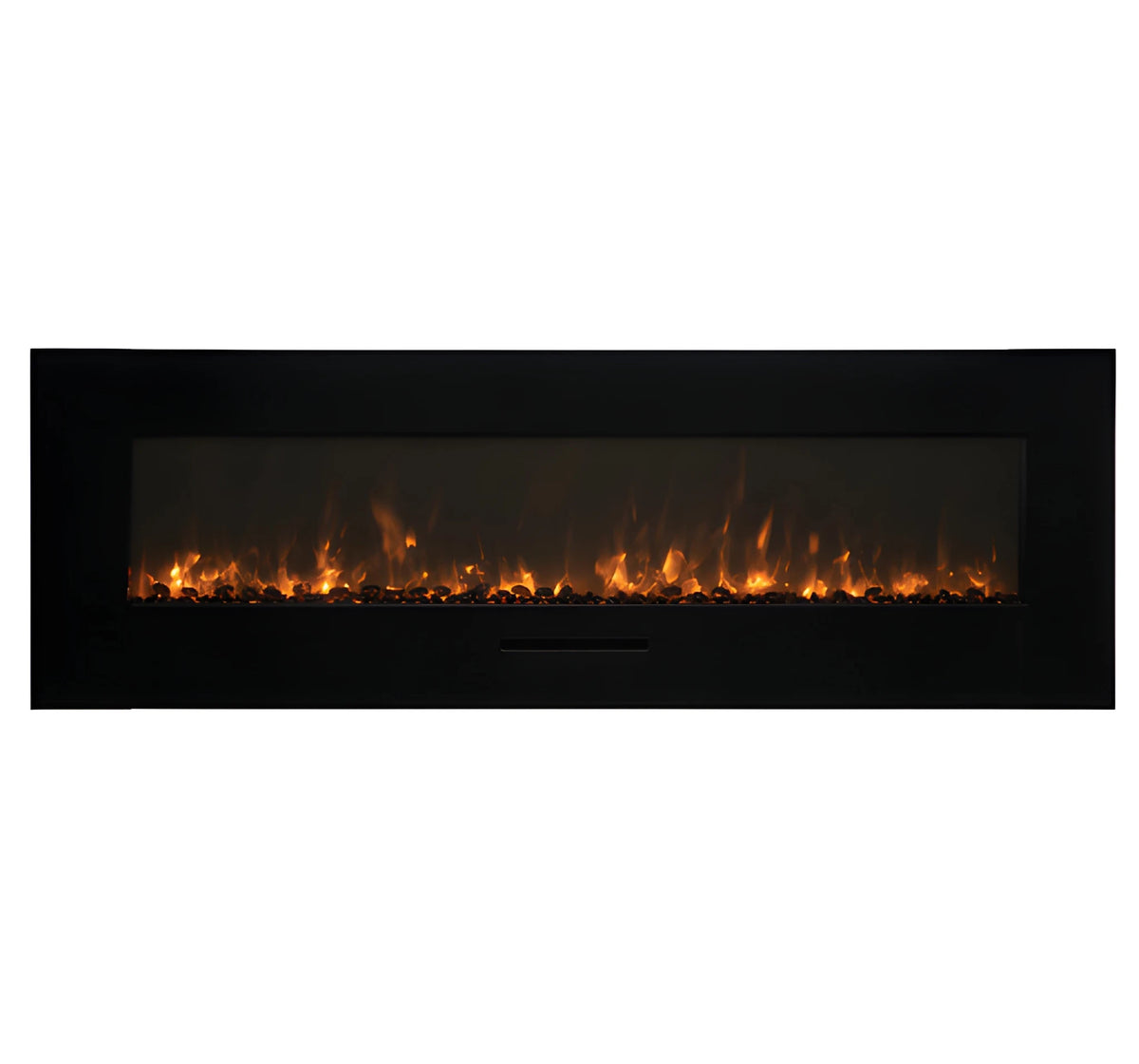 Amantii Panorama Glass Surround 88 Inch Wall Mount Electric Indoor/Outdoor Fireplace