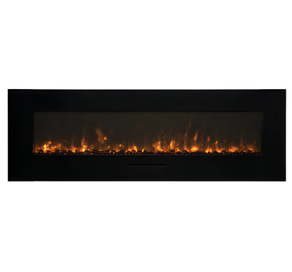 Amantii Panorama Glass Surround 88 Inch Wall Mount Electric Indoor/Outdoor Fireplace