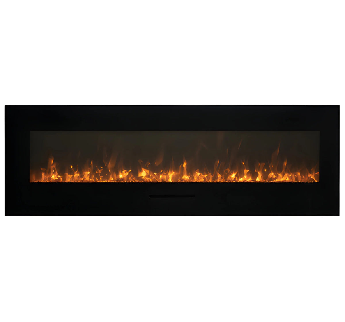 Amantii Panorama Glass Surround 88 Inch Wall Mount Electric Indoor/Outdoor Fireplace