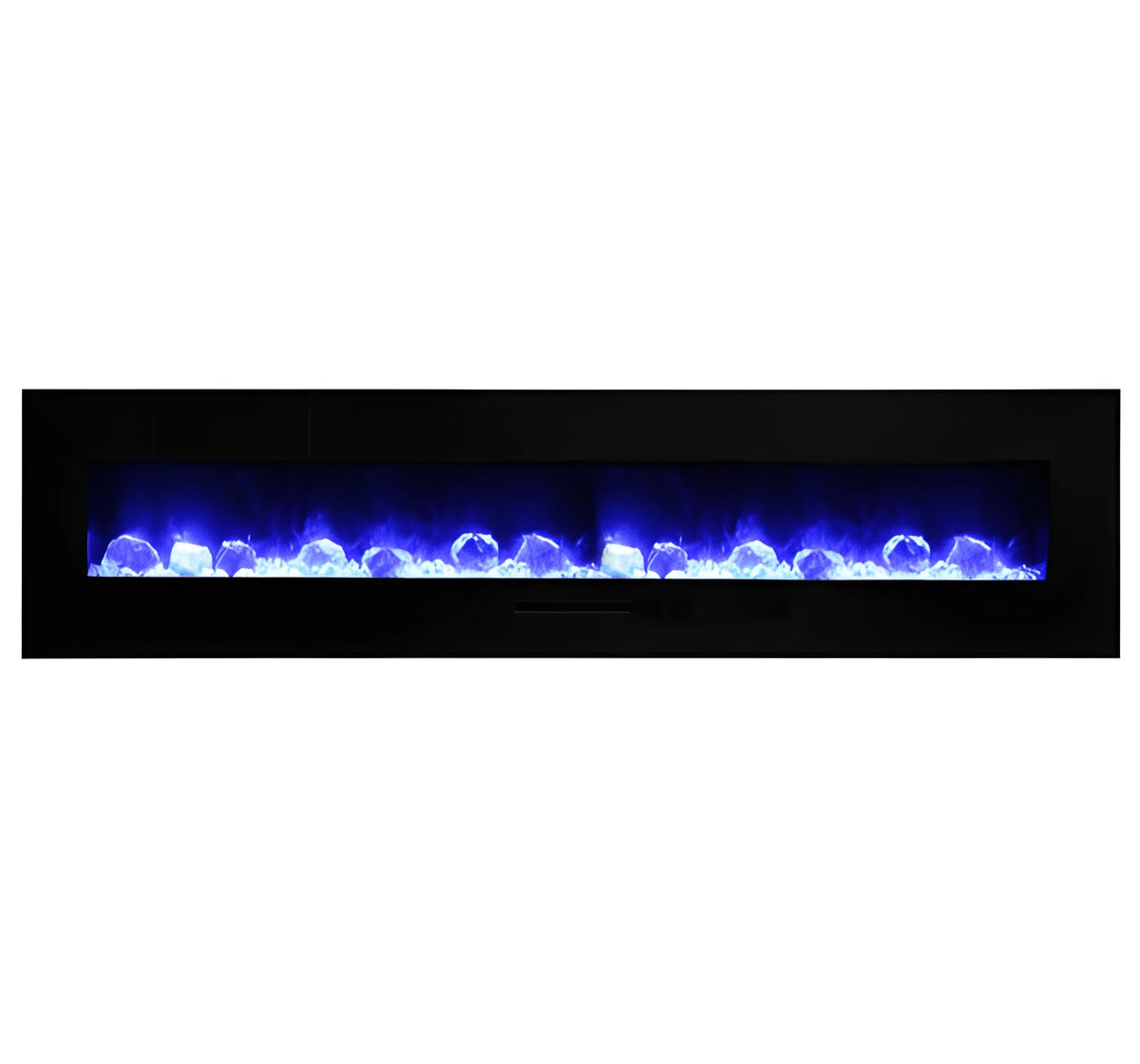 Amantii Panorama Glass Surround 88 Inch Wall Mount Electric Indoor/Outdoor Fireplace