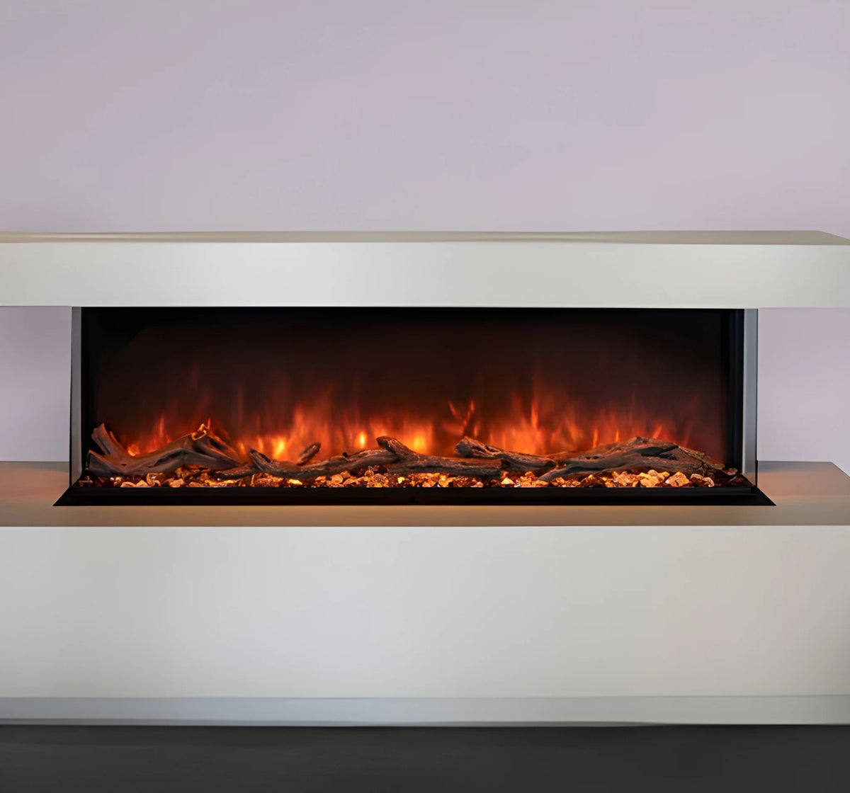 Modern Flames Ready to Finish Studio Suite Premium Wall Mounted Cabinet for 44" Landscape Pro Multi Fireplace