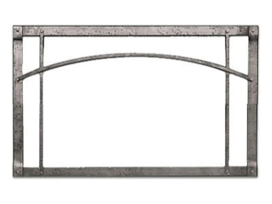 Forged Iron Inset, Arch, Distressed Pewter