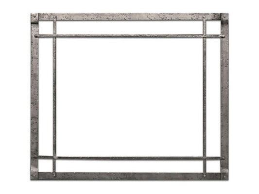 Forged Iron Inset, Rectangle, Distressed Pewter