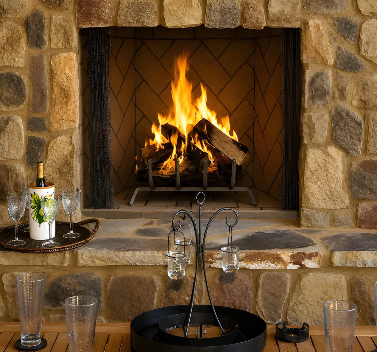 Superior WRE6036 36" Traditional Outdoor Direct Vent Wood Burning Masonry Fireplace