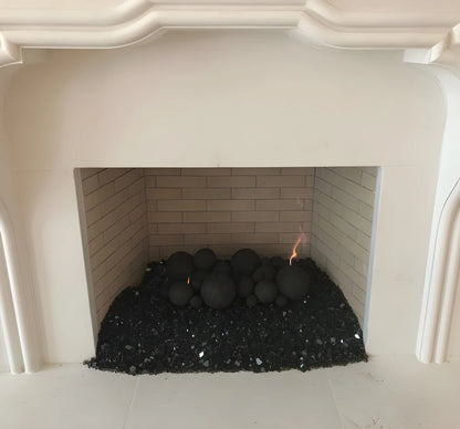 Grand Canyon Black 4 Inch 8 Pc Cannon Ball Set Fire Media