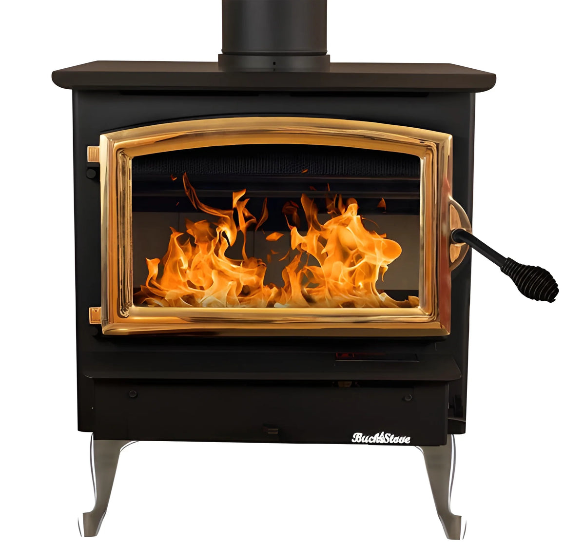 Buck Stove Model 21 Non-Catalytic Wood Stove With Gold Door