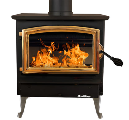 Buck Stove Model 21 Non-Catalytic Wood Stove With Gold Door