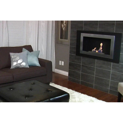 The Bio Flame Lorenzo 45" Stainless Steel Wall Mounted Ethanol Fireplace