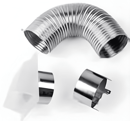 Superior Outside Air Kit Collar, Hood and 3' Flex Pipe for Floor Venting
