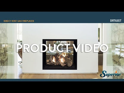 Superior DRT63ST 40" Natural Gas Traditional Direct Vent Gas Fireplace with DVST & Electronic Ignition