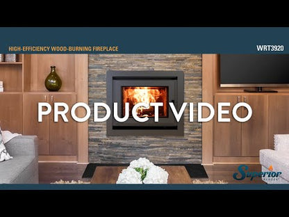Superior WRT3920 Traditional Wood Burning Fireplace with Grey Stacked Refractory Panels