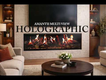 Amantii Signature MULTIVIEW-HOLO 40/55/75 Inch Built-In Electric 3-Sided Holographic Fireplace
