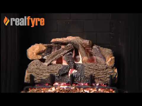 Real Fyre Charred Evergreen Oak 18/24/30" Direct Vent Gas Log Set