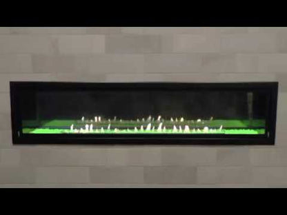 Empire White Mountain Hearth Boulevard 60" Vent Free See Through Linear Gas Fireplace with Intermittent Pilot and Thermostat Variable Remote Control