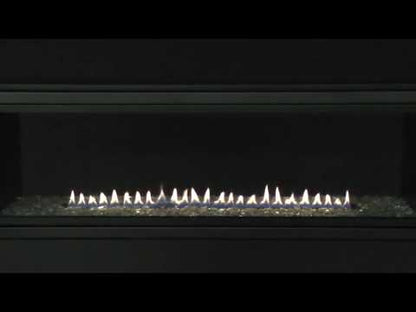 Empire White Mountain Hearth Boulevard 48" Vent Free See Through Linear Gas Fireplace with Intermittent Pilot and Thermostat Variable Remote Control