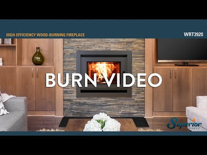 Superior WRT3920 Traditional Wood Burning Fireplace with Grey Stacked Refractory Panels