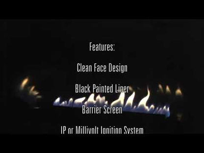Empire White Mountain Hearth Loft 20" Vent Free Small Propane Gas Fireplace Insert with Millivolt Control and On/Off Switch