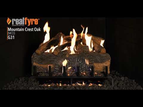 Real Fyre Charred Royal English Oak 36" Vented Gas Log Set