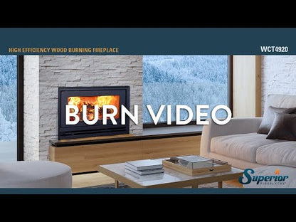 Superior WCT4920 49" Traditional Wood Burning Fireplace With White Smooth Refractory Panels