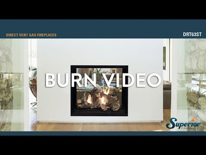 Superior DRT63ST 40" Natural Gas Traditional Direct Vent Gas Fireplace with DVST & Electronic Ignition