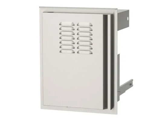 AOG 14" Vertical Stainless Steel Access Door with Tank Tray and Louvers Left Hinge