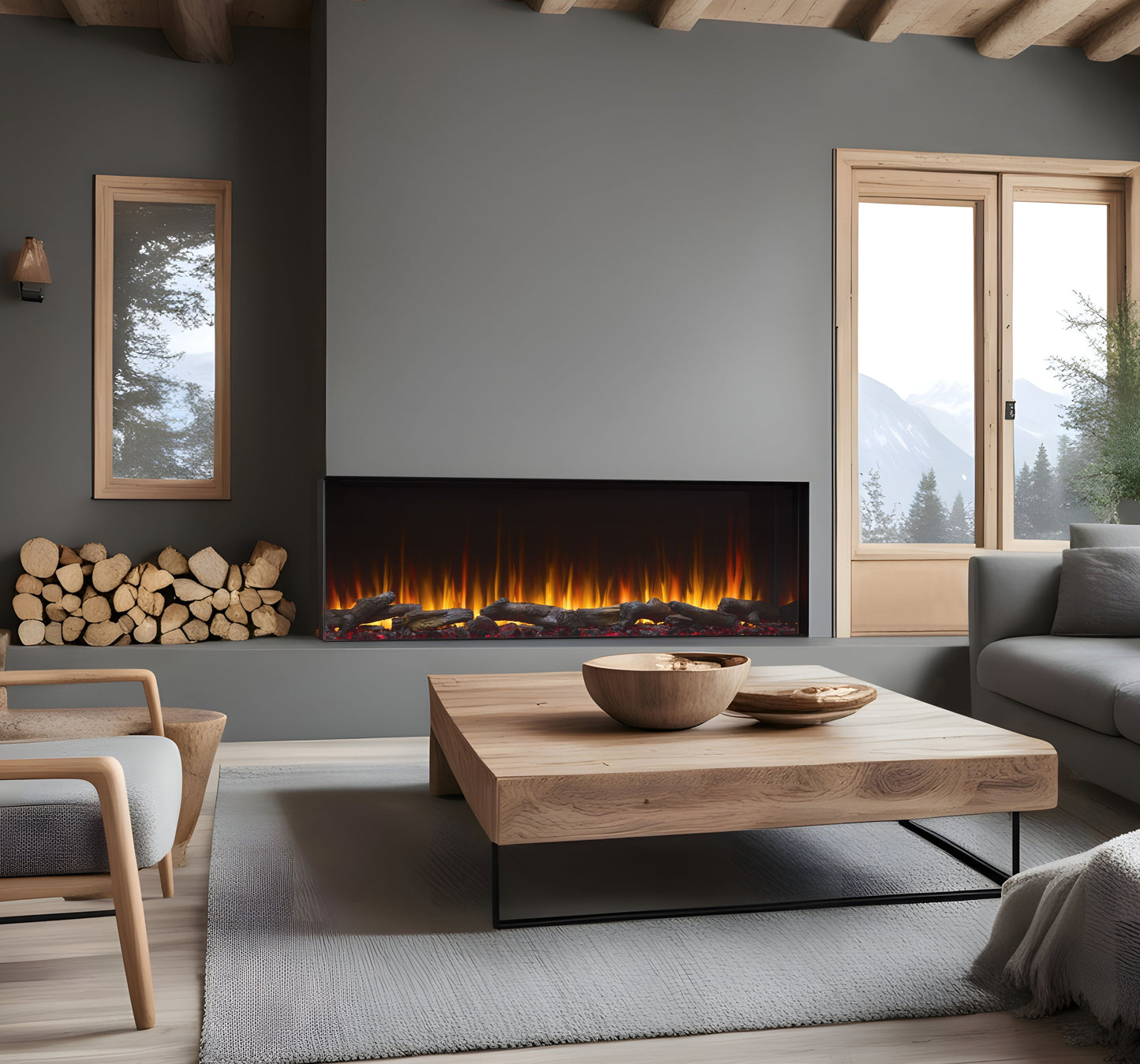 SimpliFire Triton 78" Linear Electric Fireplace