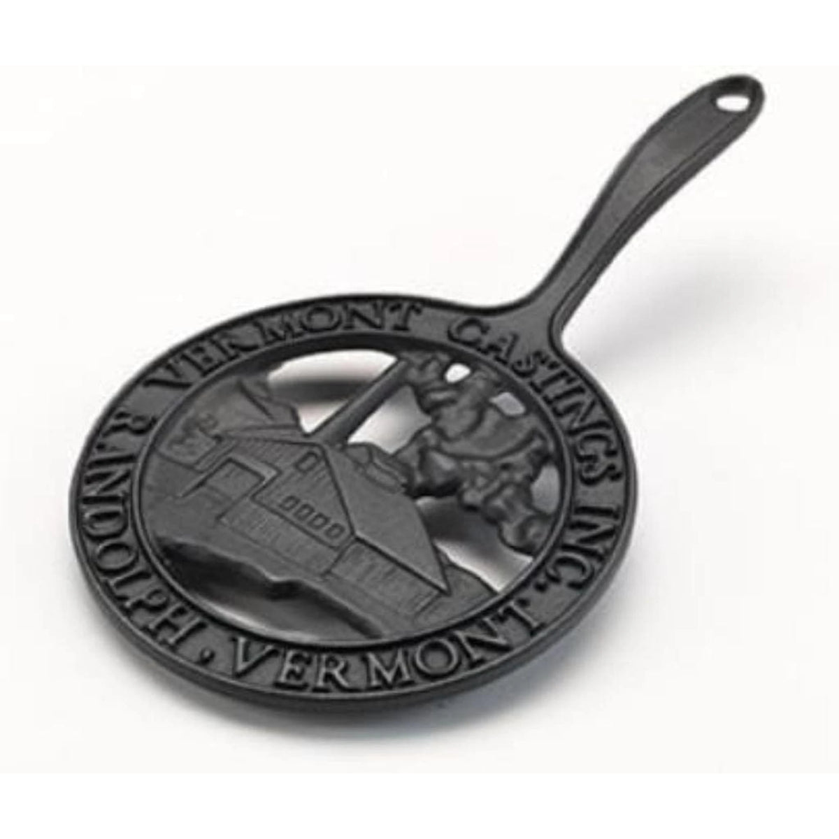 Vermont Castings Cast Iron Stovetop Trivet with Handle, Classic Black