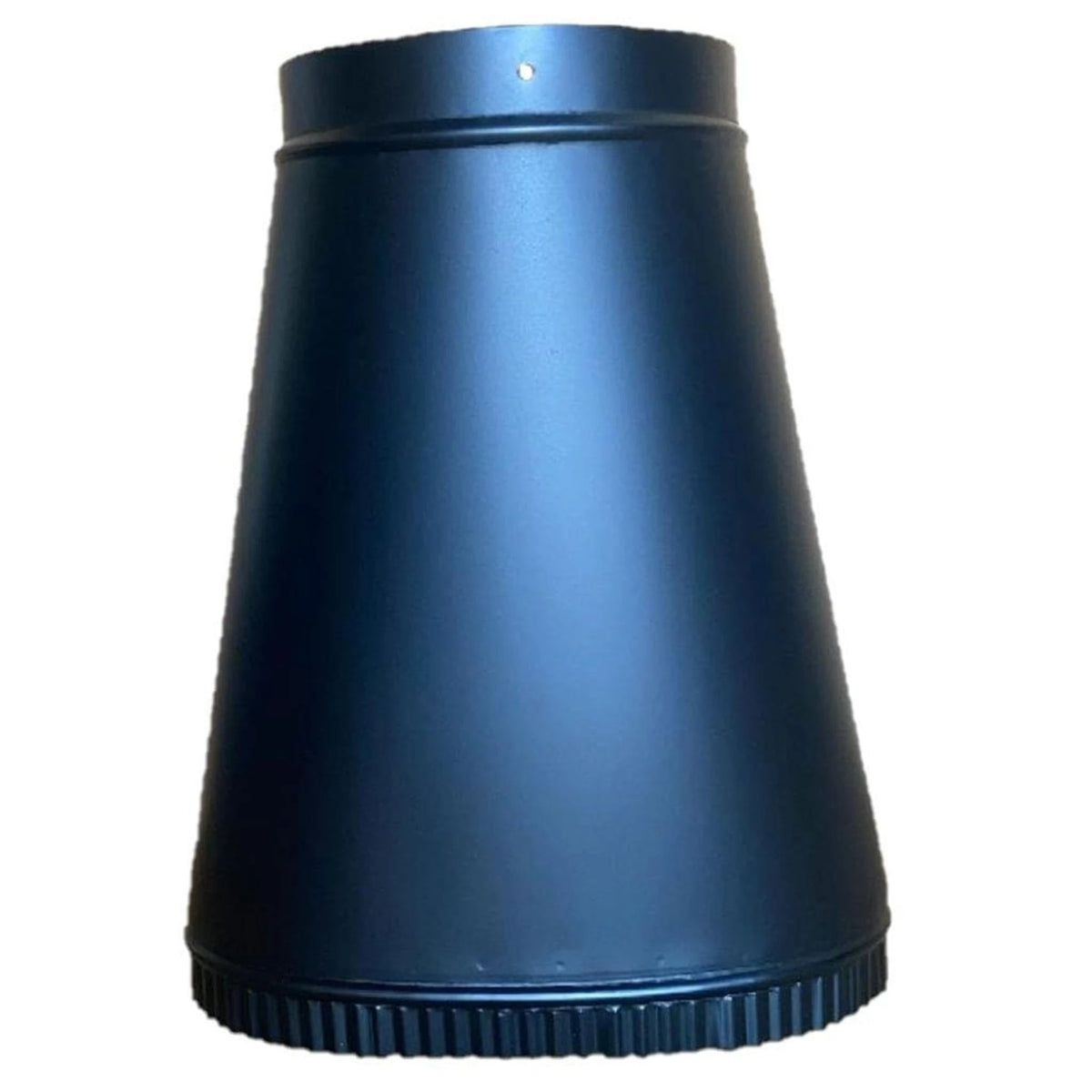 Vermont Castings Defiant Oval-to-6-Inch Round Flue Adapter in Classic Black