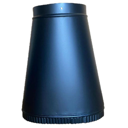 Vermont Castings Defiant Oval-to-6-Inch Round Flue Adapter in Classic Black